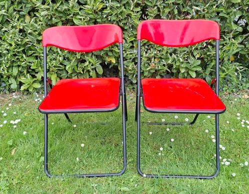 Jaren 70, kunststof klapstoelen, Tuin en Terras, Tuinstoelen, Gebruikt, Kunststof, Ophalen