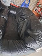 Stevig kwaliteits bankstel 2 en 2/5 zits dik zuiver leer, Huis en Inrichting, Ophalen, Overige maten, 150 tot 200 cm, Zo goed als nieuw