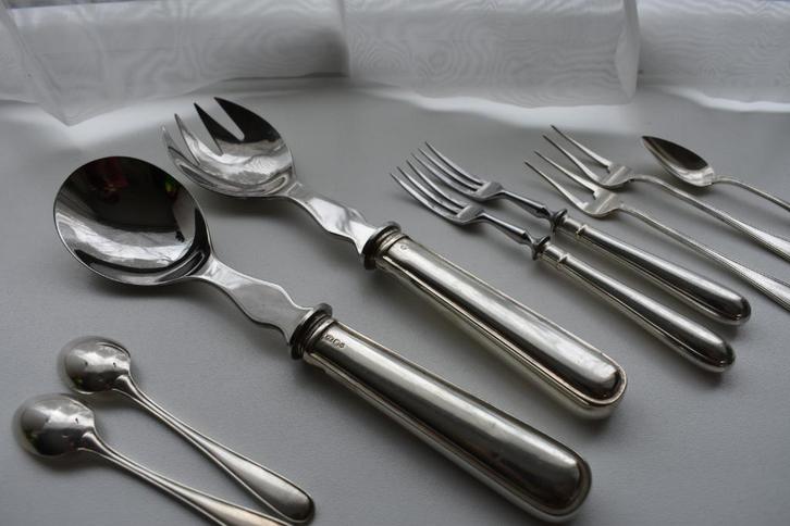 Van Kempen Prinses en dubbel rondfilet echt zilveren bestek, Antiek en Kunst, Antiek | Goud en Zilver, Zilver, Ophalen of Verzenden