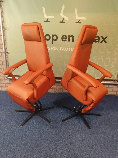 Set Sta op relax fauteuils DATZIT extra luxe op accu 🔋, Huis en Inrichting, Fauteuils, Zo goed als nieuw, 50 tot 75 cm, Ophalen of Verzenden
