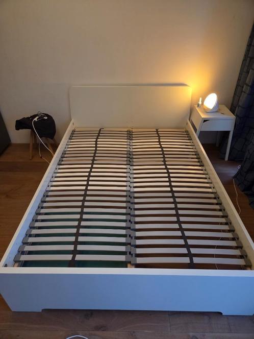 Ikea Askvoll 140x200cm bed, Huis en Inrichting, Slaapkamer | Bedden, Gebruikt, Tweepersoons, 140 cm, 200 cm, Hout, Wit, Ophalen