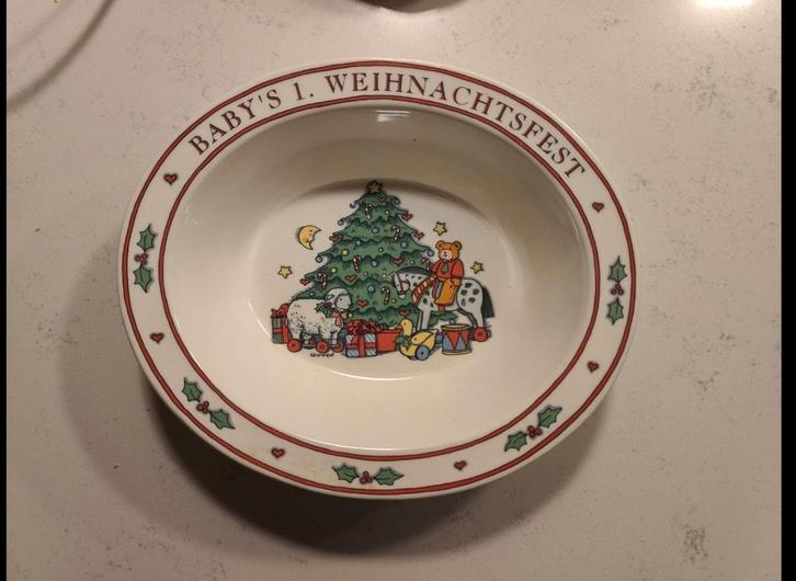 Melamine Bordje Baby Eerste Kerst feest, Huis en Inrichting, Keuken | Servies, Gebruikt, Kom(men), Overige stijlen, Overige materialen