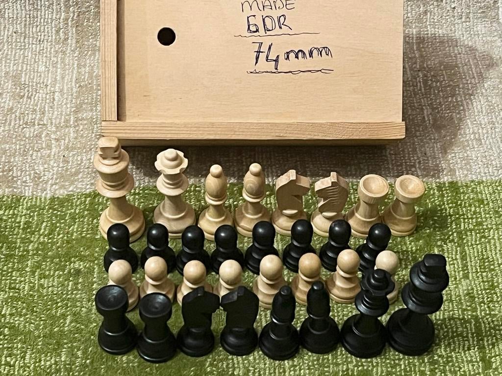 Vintage Schaakspel GDR 74mm, Een of twee spelers, Ophalen of Verzenden, Gebruikt, Reisspel