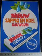 sticker juicy ben-bits logo sappig en koel kauwgum, Verzenden, Zo goed als nieuw, Merk