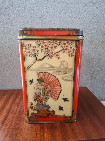 Vintage Chinees/Japans Niemeijer's koffie en thee blik  beschikbaar voor biedingen