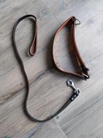 Leren hondenhalsband met riem, beide erg stevig ., Dieren en Toebehoren, Hondenriemen, Ophalen, Zo goed als nieuw