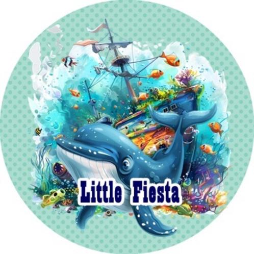 LF3801 icing frosting schip walvis 18cm eetbare taart print, Hobby en Vrije tijd, Taarten en Cupcakes maken, Nieuw, Versiering
