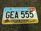 Kentekenplaat licenseplate North Dakota Bison Reliëf USA, Verzenden, Gebruikt, Auto's