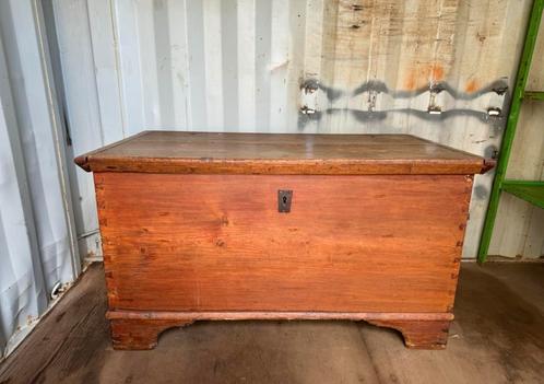 Oude Houten Dekenkist, Antiek en Kunst, Curiosa en Brocante, Ophalen