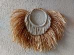 Wanddecoratie (groot, natuur), 2 bamboeringen, raffia/katoen, Ophalen of Verzenden, Nieuw