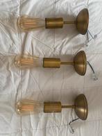 3x Karwei Dylan messing lamp, Huis en Inrichting, Lampen | Wandlampen, Ophalen, Zo goed als nieuw, Metaal