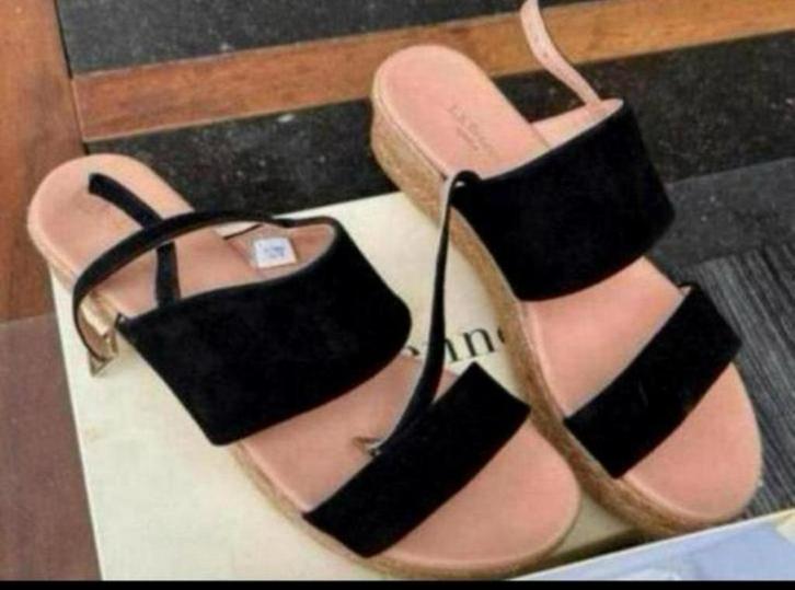 L.K.Bennett Espadrilles Leer ZGAN Maat 41, Kleding | Dames, Schoenen, Zo goed als nieuw, Espadrilles of Moccasins, Ophalen of Verzenden