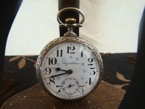 Spoortrein  zak horloge, Sieraden, Tassen en Uiterlijk, Horloges | Antiek, Zakhorloge, Overige merken, Staal, Verzenden