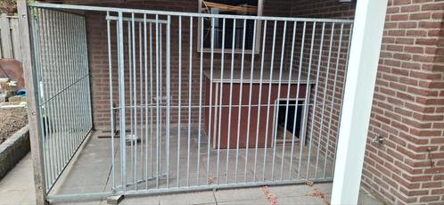 Hondenren gegalvaniseerd + nachthok volledig geisoleerd, Dieren en Toebehoren, Hondenhokken, Gebruikt, 100 cm of meer, 110 cm of meer