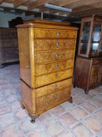 Antieke Tall Boy Chest on Chest Noten, Ophalen