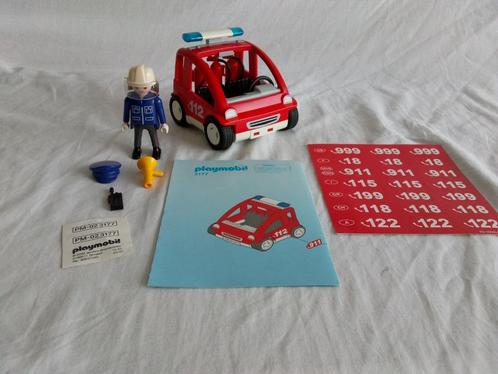 Playmobil set 3177 brandweerauto met commandant, Kinderen en Baby's, Speelgoed | Playmobil, Gebruikt, Complete set, Ophalen of Verzenden