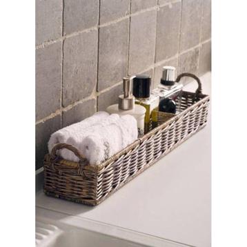 Riviera Maison Rattan Rectangular Basket/ 3 Vaks Mand Nieuw beschikbaar voor biedingen