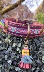 Luxe Ibiza boho design halsband leer nappa voering 39-49 cm, Dieren en Toebehoren, Ophalen of Verzenden, Handgemaakt, Nieuw