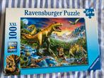 Dino puzzel Ravensburger 100 stukjes, Ophalen of Verzenden, Meer dan 50 stukjes, Gebruikt, 6 jaar of ouder