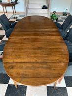 Eettafel + 6 Alcantara Stoelen, Ophalen, Gebruikt, 100 tot 150 cm, 200 cm of meer