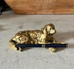 Bronzen inktpot en pennenhouder - hond, Antiek en Kunst, Ophalen of Verzenden, Brons