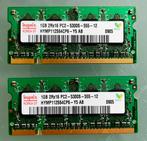 2 x 1GB PC2 5300S 555 12 Hynix memory modules, Computers en Software, RAM geheugen, Ophalen of Verzenden, Laptop, DDR2, Zo goed als nieuw