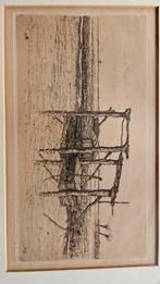 Ets van H. Heuff - Abstracte Compositie, Ophalen of Verzenden