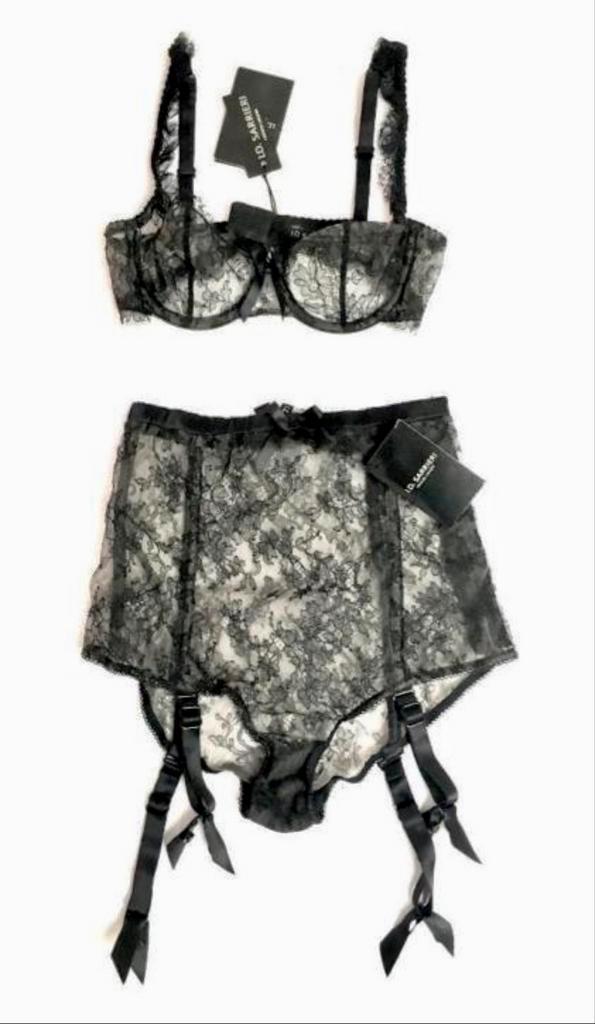 I.D. Sarrieri lingerie set zwart BH 70B broekje S jarretels, Kleding | Dames, Ondergoed en Lingerie, Setje, Zwart, Ophalen of Verzenden