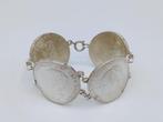 Zilveren armband van 4 Wilhelmina rijksdaalders, 19 cm, Verzenden, Zilver, Armband