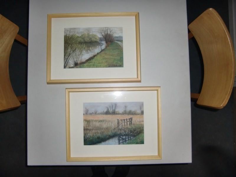 2 x schilderij van Willy Rabbers - v.d. Donk, Antiek en Kunst, Kunst | Schilderijen | Klassiek, Ophalen