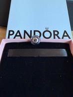 Pandora Gefacetteerde Blauwe Muranoglazen Bedel, Ophalen of Verzenden, Zo goed als nieuw, Zilver, Pandora