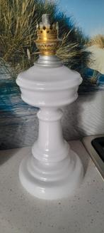 Oude witte olielamp onderdelen, Antiek en Kunst, Ophalen of Verzenden