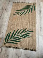 Jute kleed met palmbladmotief 80x150 cm, Ophalen, 100 tot 150 cm, Beige, Nieuw