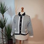 STUDIO ANNELOES NORELLI stripe denim jacket mt XL, Studio Anneloes, Verzenden, Zwart, Maat 46/48 (XL) of groter