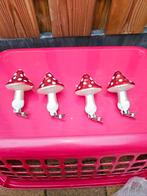 4 paddestoelen voor in de kerstboom, Diversen, Kerst, Ophalen of Verzenden, Zo goed als nieuw