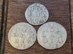 Set 3x zilveren 2-stuiver Hollandia, Ophalen of Verzenden, Vóór koninkrijk, Overige waardes