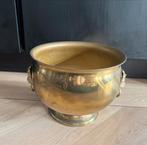 Antieke Messing Plantenbak met Leeuwenkoppen, Antiek en Kunst, Antiek | Koper en Brons, Ophalen of Verzenden, Koper