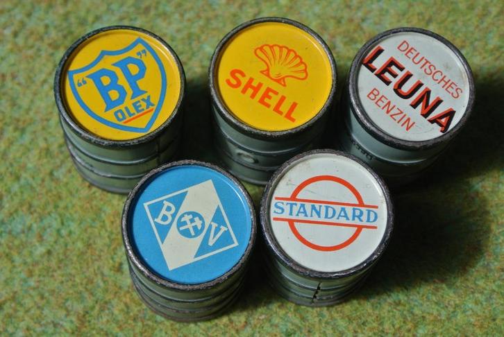 Marklin 2736 5 Benzine vaten, spoor 0 1 Shell, B&V, Olee enz, Hobby en Vrije tijd, Modeltreinen | H0, Zo goed als nieuw, Overige typen