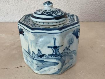 Antiek Faience Delftsblauw Inktstel  van rond 1850 beschikbaar voor biedingen