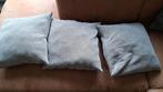 Sierkussens zandkleurig/grijs, Huis en Inrichting, Ophalen, Zo goed als nieuw, Grijs, Vierkant
