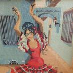 Lucky Vintage vintage geborduurd schilderij Flamenco, Ophalen