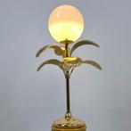 Tafelmodel palmboom lamp 70's design verguld LS Italy, Ophalen of Verzenden, Gebruikt, Glas, 50 tot 75 cm