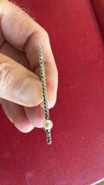 835 zilver gekeurde broche markasiet en parel, Sieraden, Tassen en Uiterlijk, Broches, 4 tot 7 cm, Gebruikt, Ophalen of Verzenden