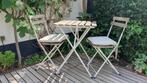 TÄRNÖ IKEA, 2 tuintafels en 4 stoelen met kussens, tuinset, Tuin en Terras, Ophalen, Gebruikt, Rechthoekig, Hout