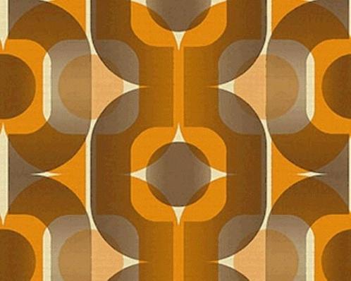Retro Behang, Huis en Inrichting, Stoffering | Behang, Wit, Zwart, Oranje, minder dan 10 m², Ophalen of Verzenden