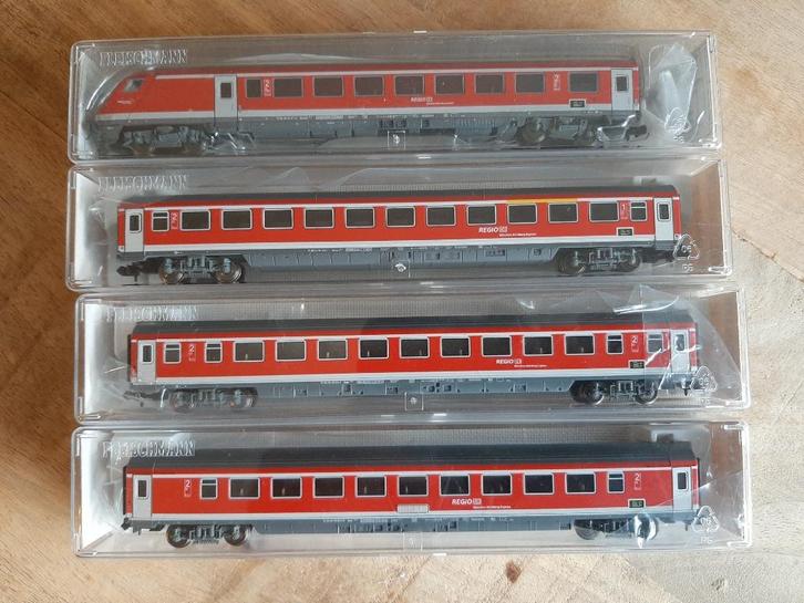 Set Rijtuigen München-Nürnberg-Express FLM, 4 items, Hobby en Vrije tijd, Modeltreinen | N-Spoor, Zo goed als nieuw, Wagon, Gelijkstroom
