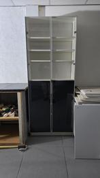 Boekenkast / Servieskast  met glazen deuren- 80x203 cm, Ophalen, Gebruikt, 200 cm of meer, 50 tot 100 cm
