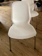 6 eetkamerstoelen in prima staat, Huis en Inrichting, Stoelen, Ophalen, Kunststof, Gebruikt, Wit