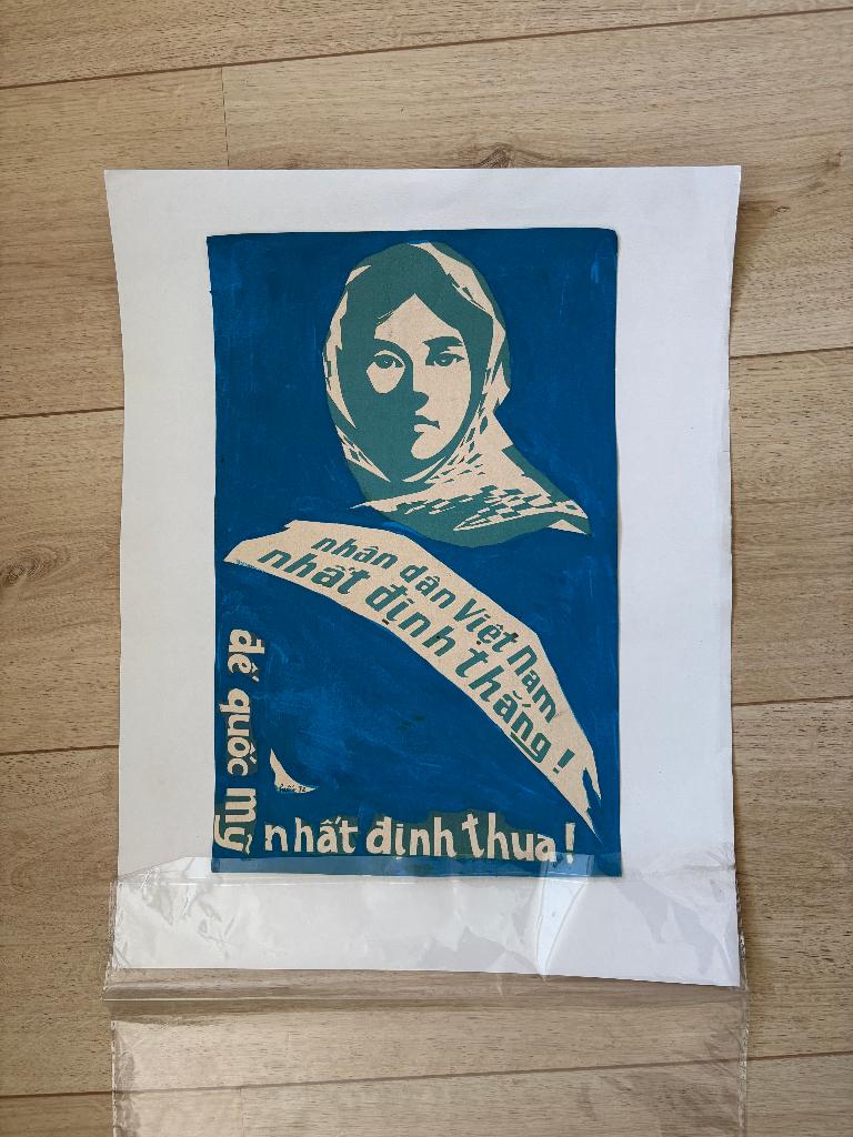 Vietnamese propaganda poster, Minder dan 50 cm, Nieuw, Ophalen of Verzenden, Foto of Poster