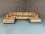 GRATIS LEVERING U-bank Cognac 370x190x190 REFURBISHED, Huis en Inrichting, Stof, Hoekbank, 300 cm of meer, Ophalen of Verzenden